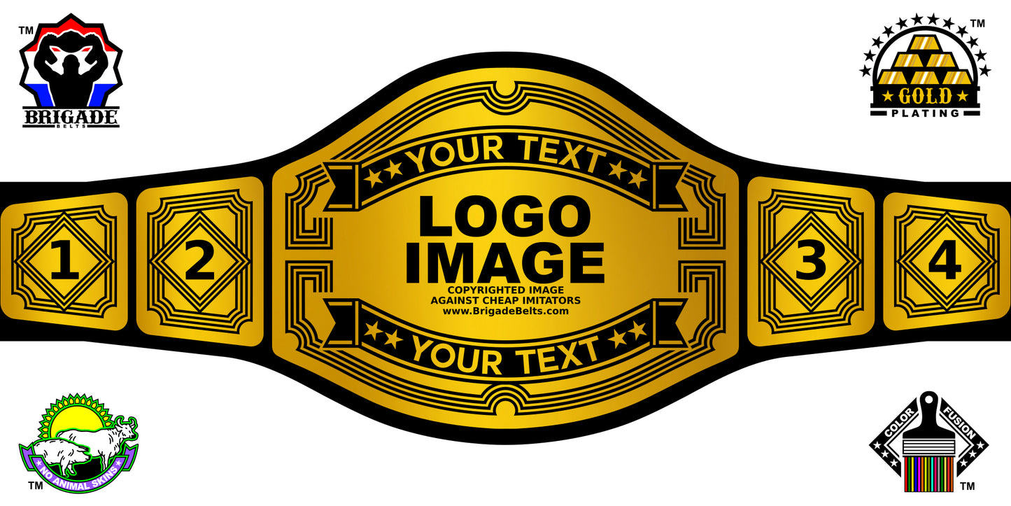 Custom Championship Belt - Avenger Series - Gold