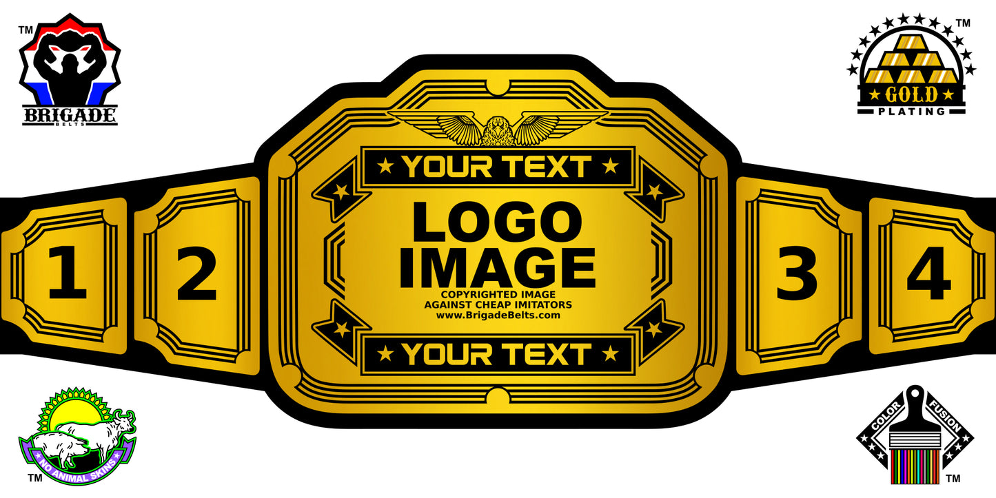 Custom Championship Belt - Enforcer Series - Gold