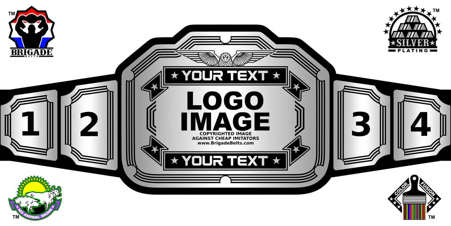 Custom Championship Belt Silver Enforcer Series