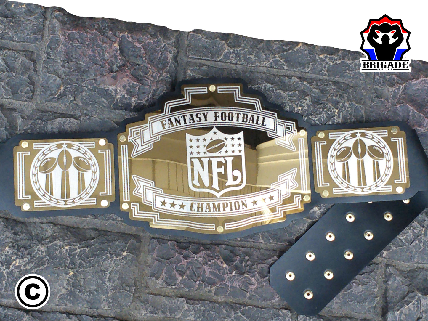 Shiny Gold Fantasy Football Belt