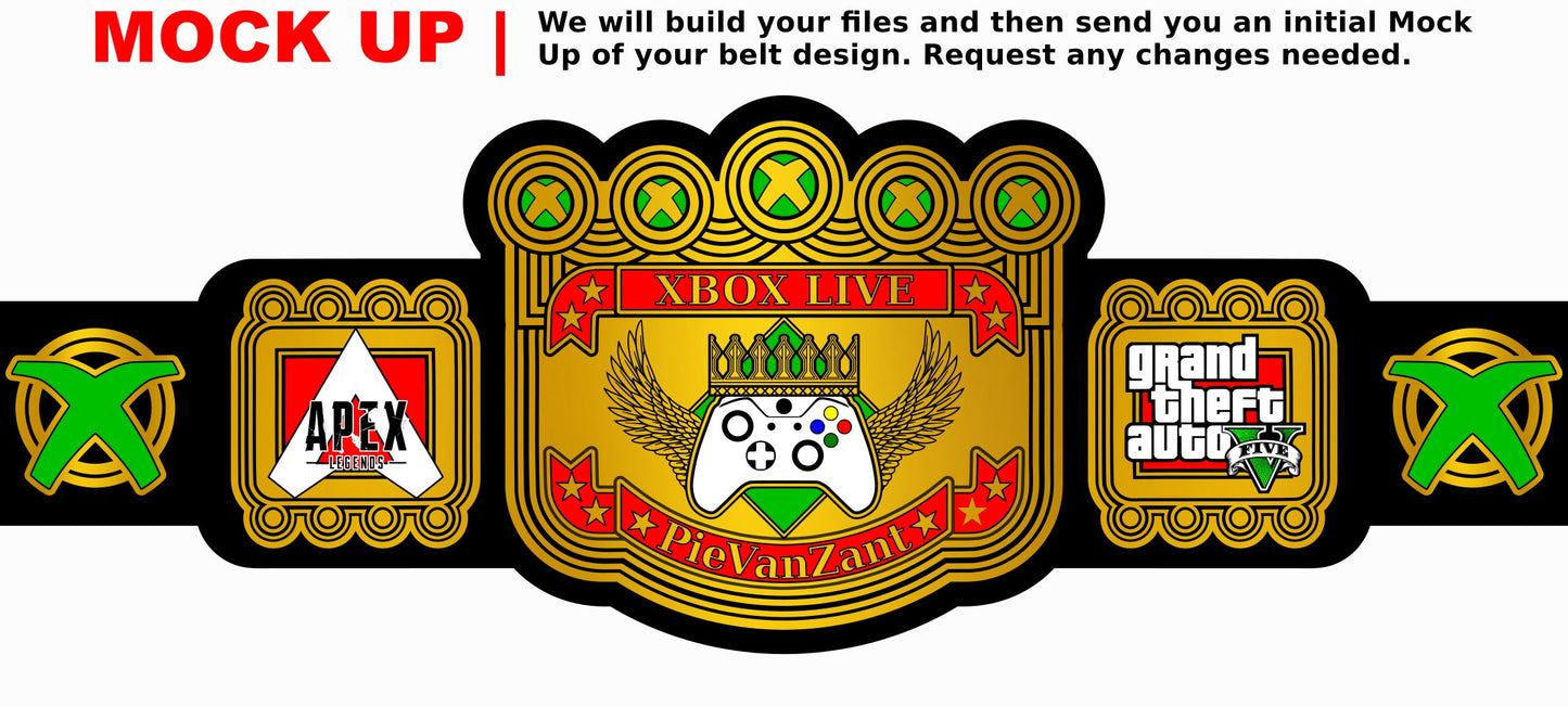 Full Custom Championship Belt Mock Up