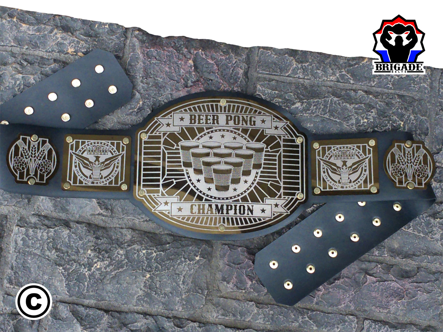 Gold Beer Pong Belt
