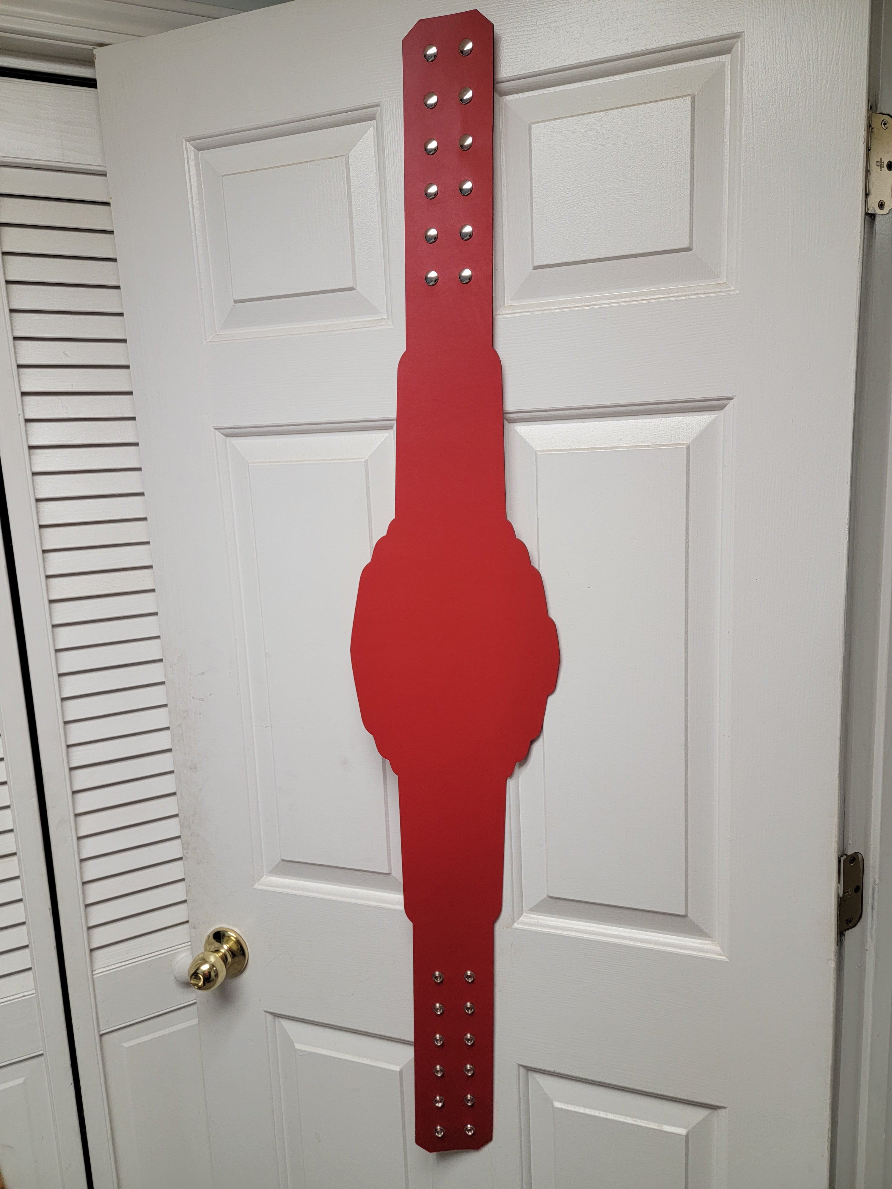 Blank Championship Belt Strap - Legend Series Budget Economy Model - Red Strap