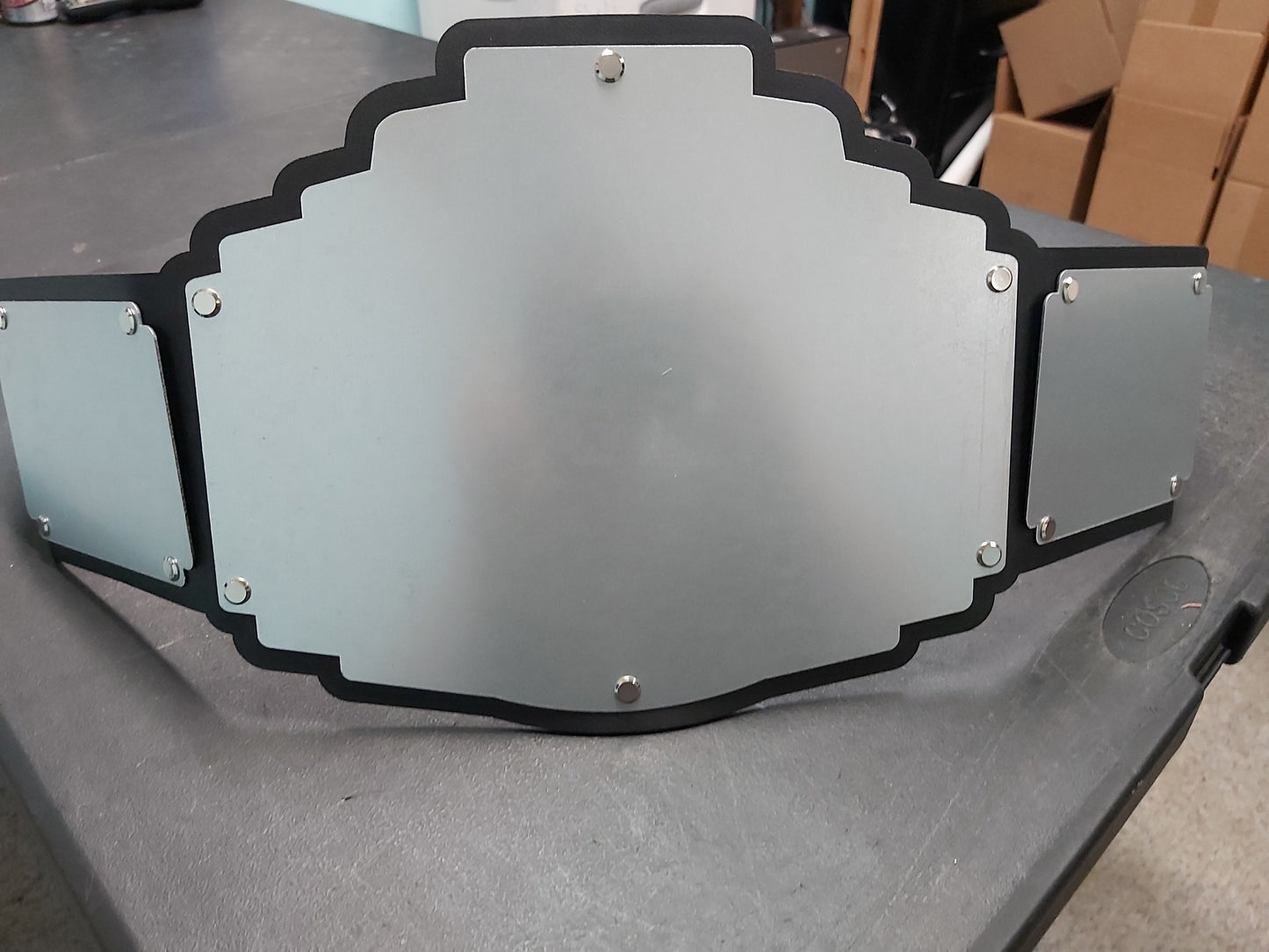 Blank Champion Belt - Bomber Series Budget Economy Model - Silver Plates