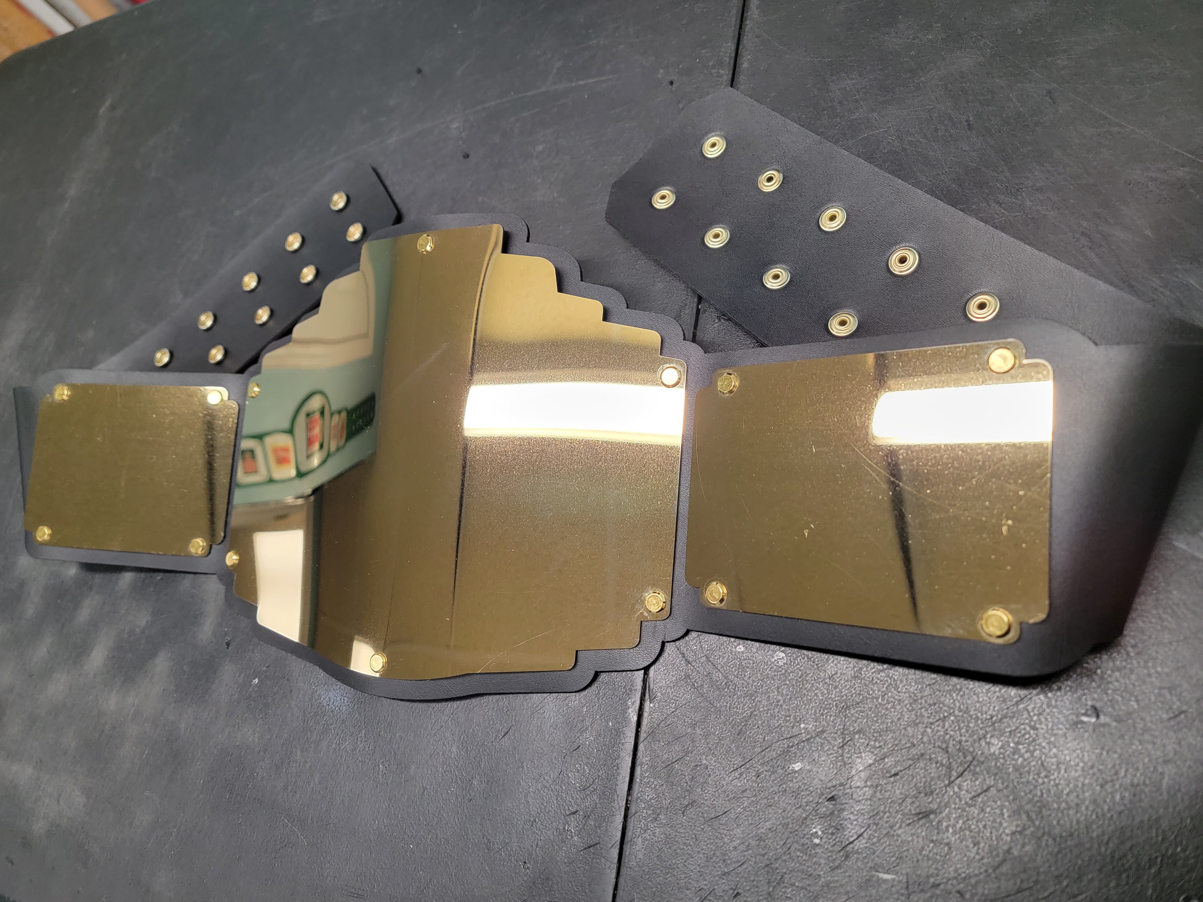 Blank Championship Title Belt - Gold Plates