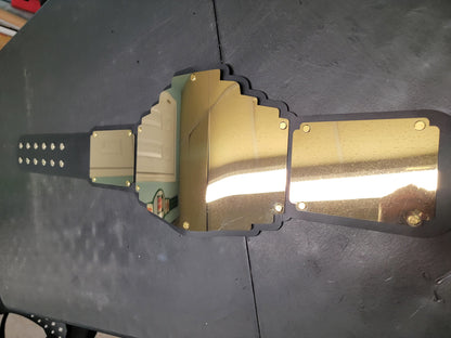 Blank Championship Title Belt - Gold Plates