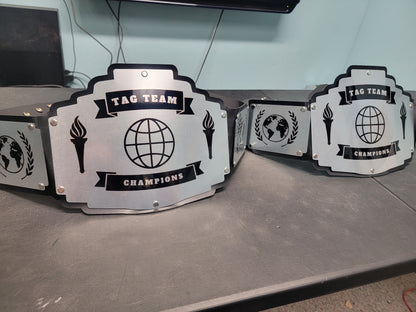Tag Team Championship Belts - Bomber Series - Silver