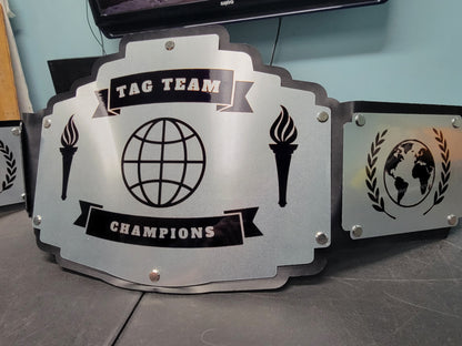 Tag Team Championship Belts - Bomber Series - Silver