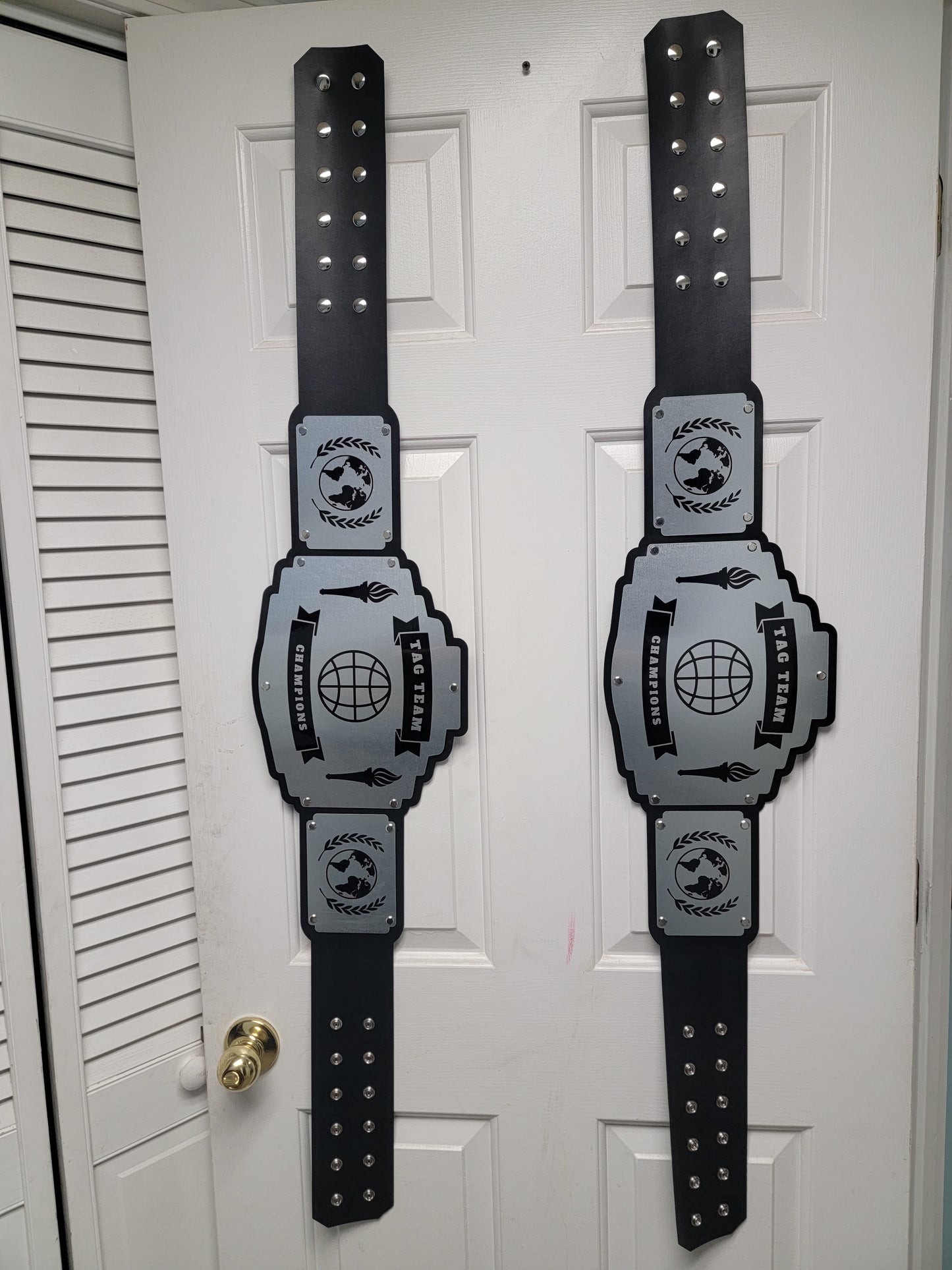 Tag Team Championship Belts - Bomber Series - Silver