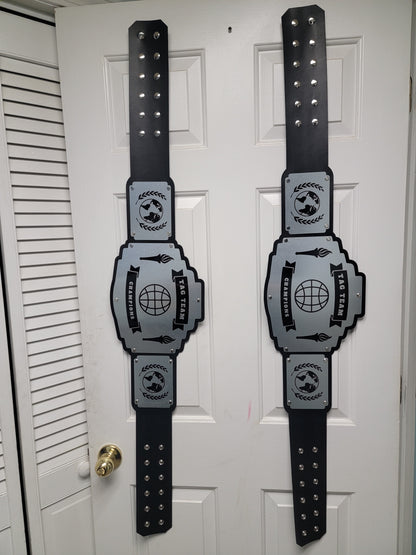 Tag Team Championship Belts - Bomber Series - Silver