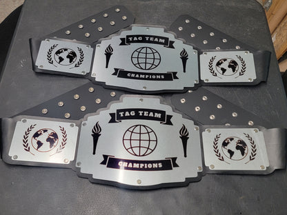 Tag Team Championship Belts - Bomber Series - Silver