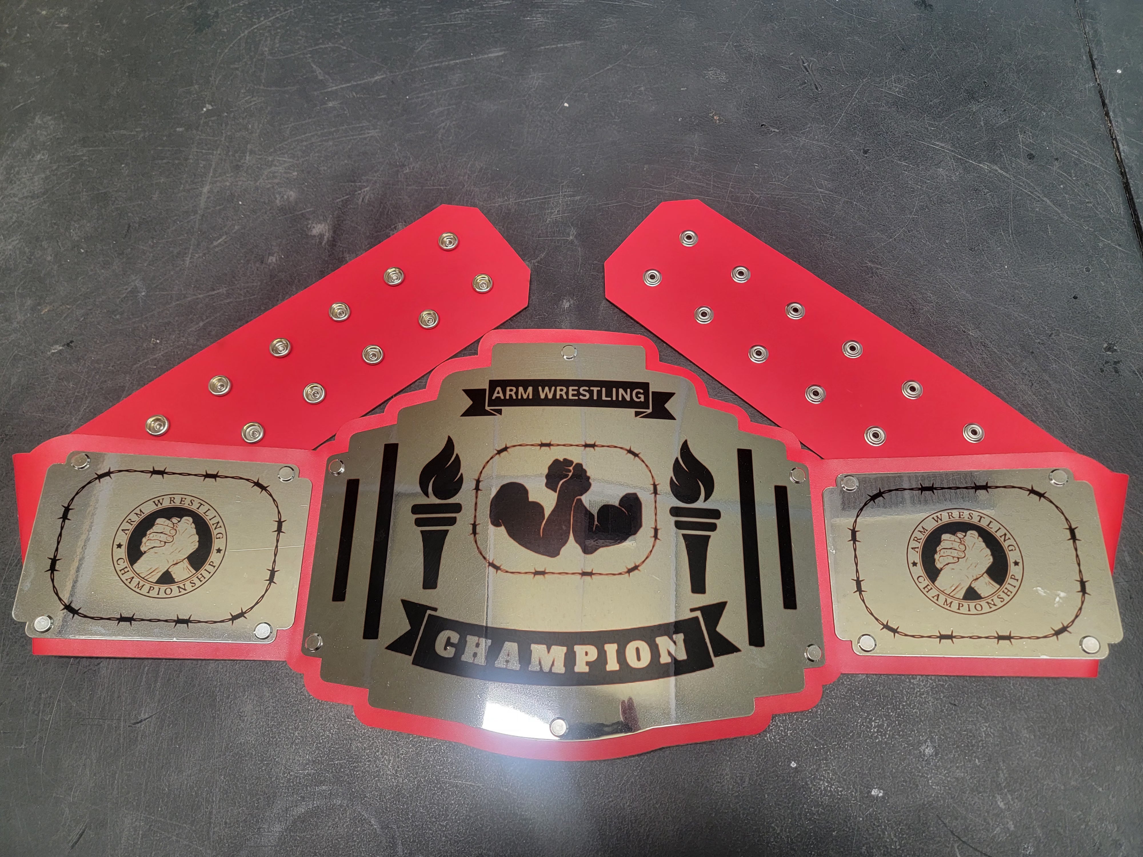 Arm Wrestling Championship Belt - Bomber Series - Chrome