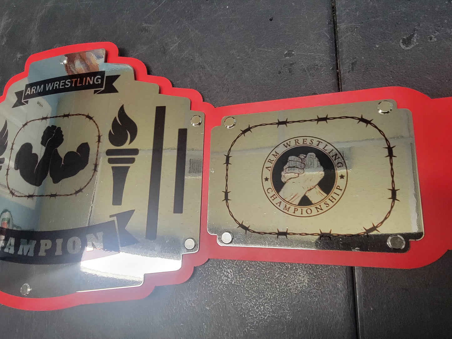 Arm Wrestling Championship Belt - Bomber Series - Chrome