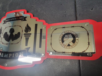 Arm Wrestling Championship Belt - Bomber Series - Chrome
