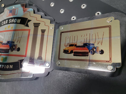 Car Show Championship Belt - Bomber Series - Chrome