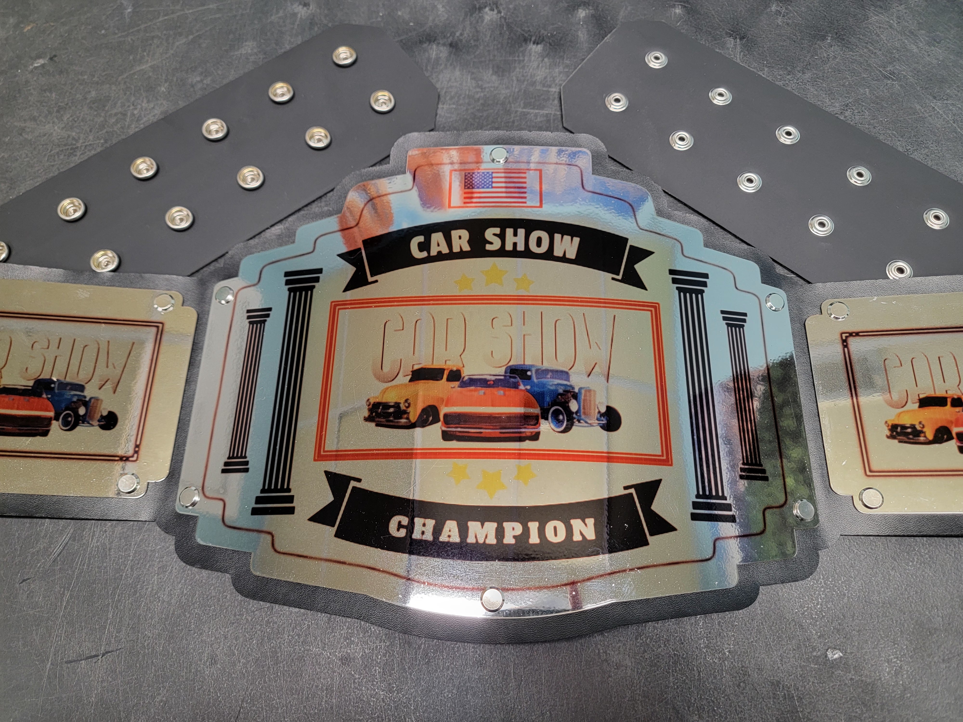 Car Show Championship Belt - Bomber Series - Chrome