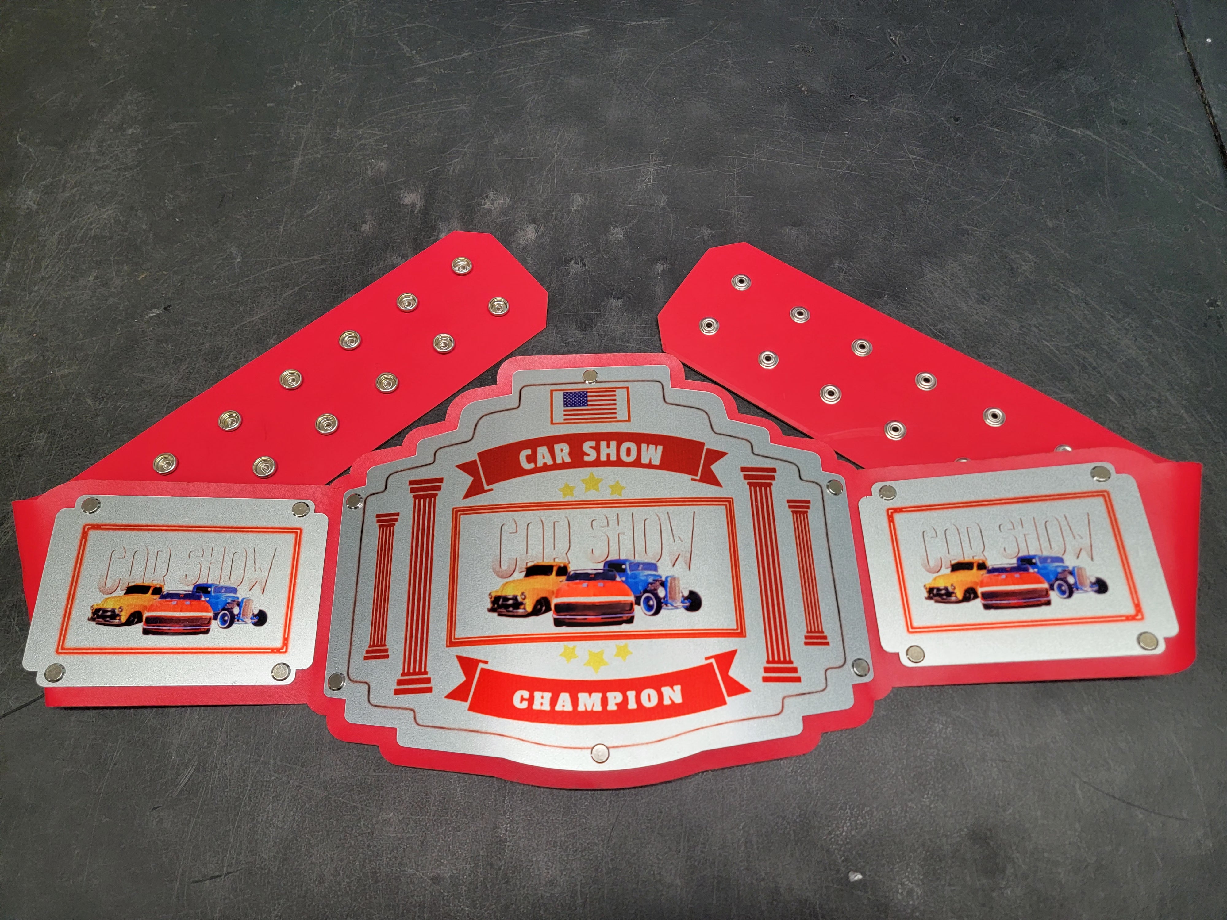 Car Show Championship Belt - Bomber Series - Silver