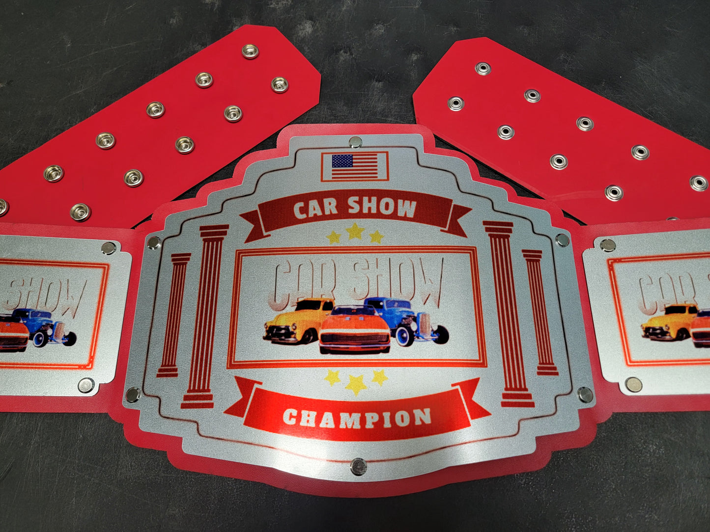 Car Show Championship Belt - Bomber Series - Silver