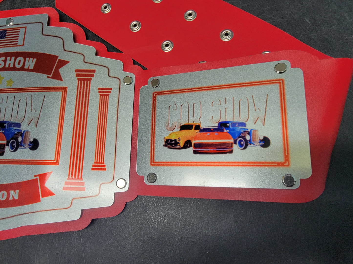 Car Show Championship Belt - Bomber Series - Silver