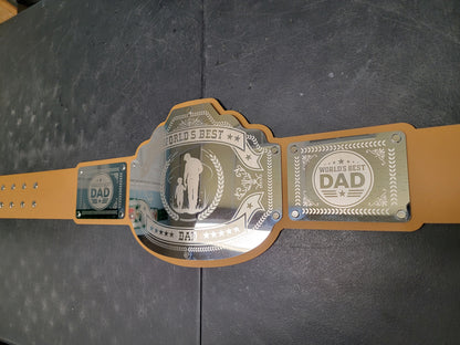 World's Best Dad Championship Belt - Commander Series - Chrome