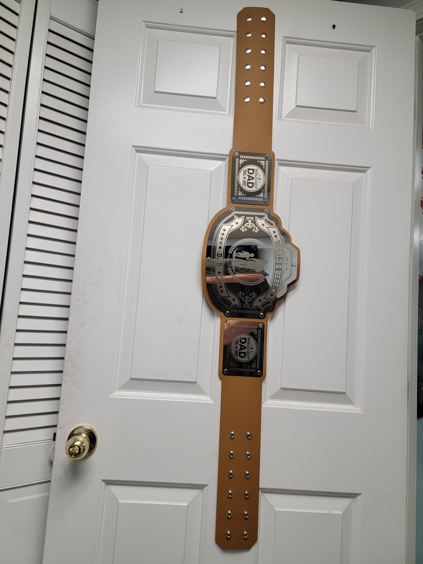 World's Best Dad Championship Belt - Commander Series - Chrome