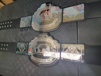 Tag Team Championship Belts - Commander Series - Chrome