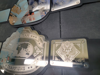 Tag Team Championship Belts - Commander Series - Chrome