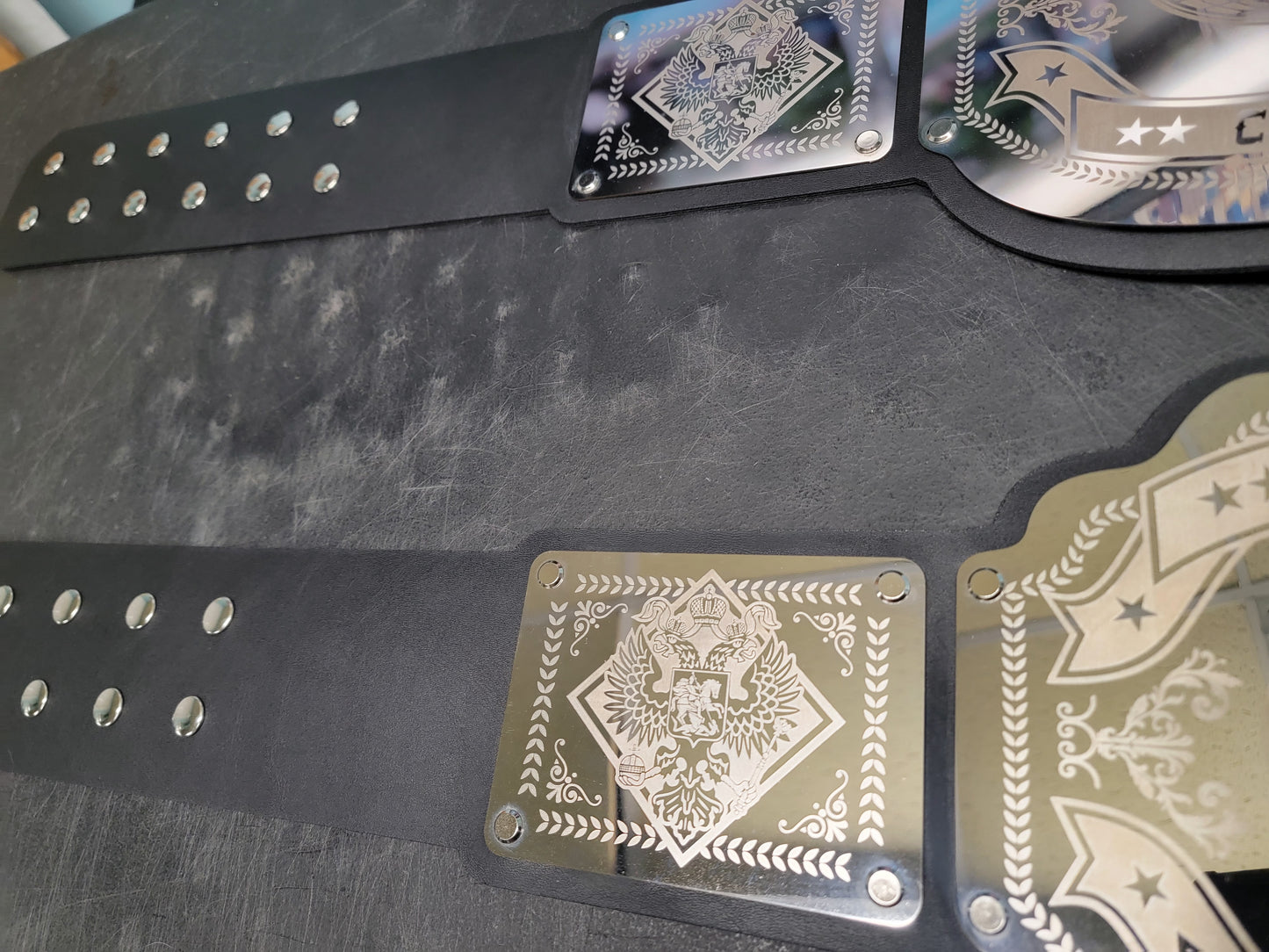 Tag Team Championship Belts - Commander Series - Chrome
