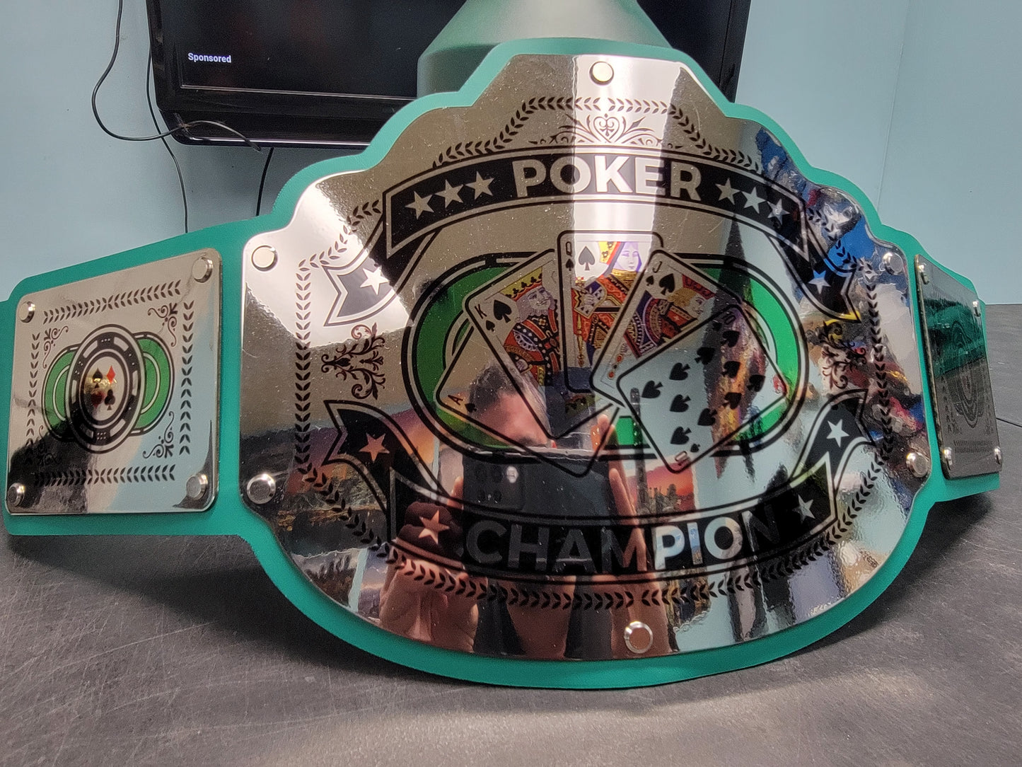 Poker Championship Belt - Commander Series - Chrome