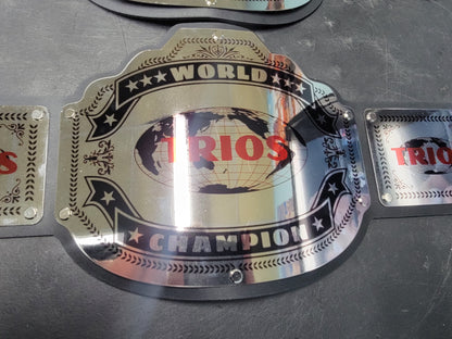 World Trios Champion Championship Belts - Commander Series - Chrome