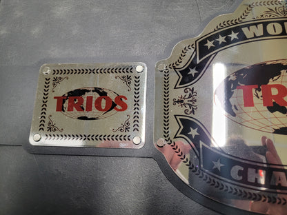 World Trios Champion Championship Belts - Commander Series - Chrome