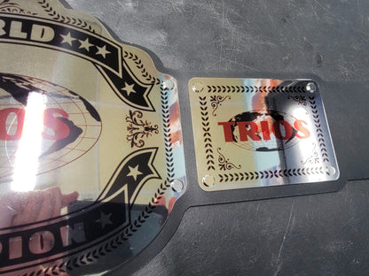 World Trios Champion Championship Belts - Commander Series - Chrome