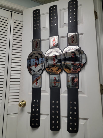 World Trios Champion Championship Belts - Commander Series - Chrome