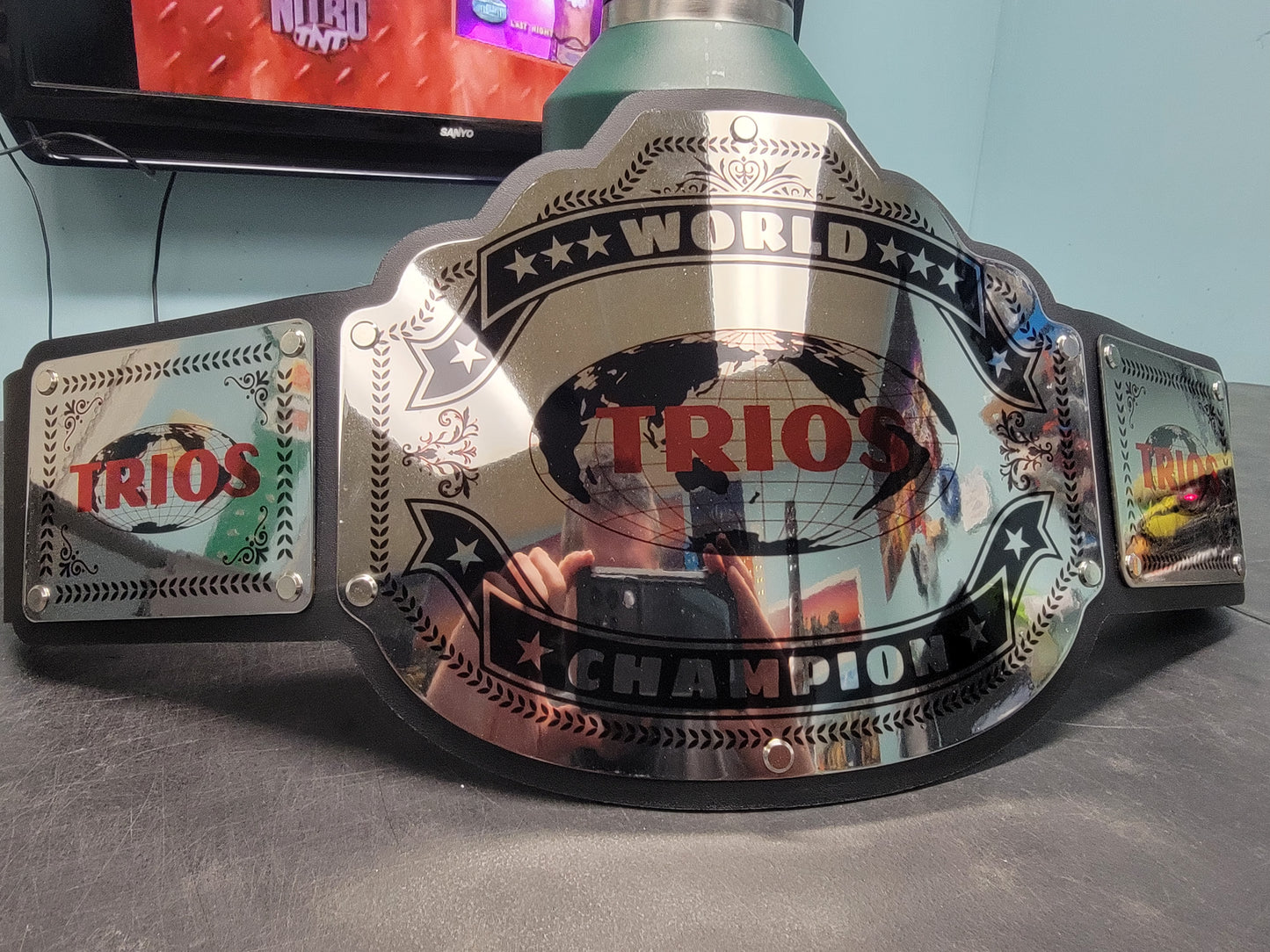 World Trios Champion Championship Belts - Commander Series - Chrome