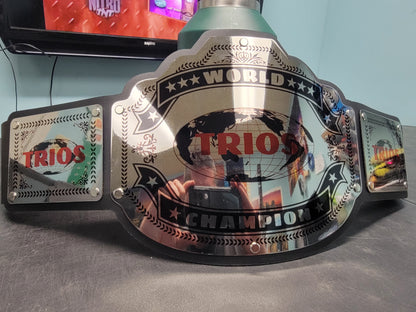 World Trios Champion Championship Belts - Commander Series - Chrome