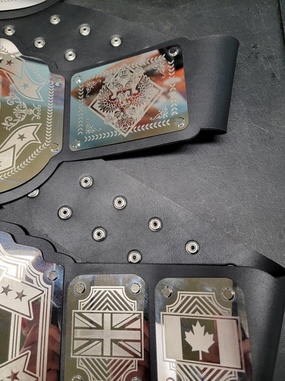 3 pack Championship Belts - Commander Legend Series - Chrome