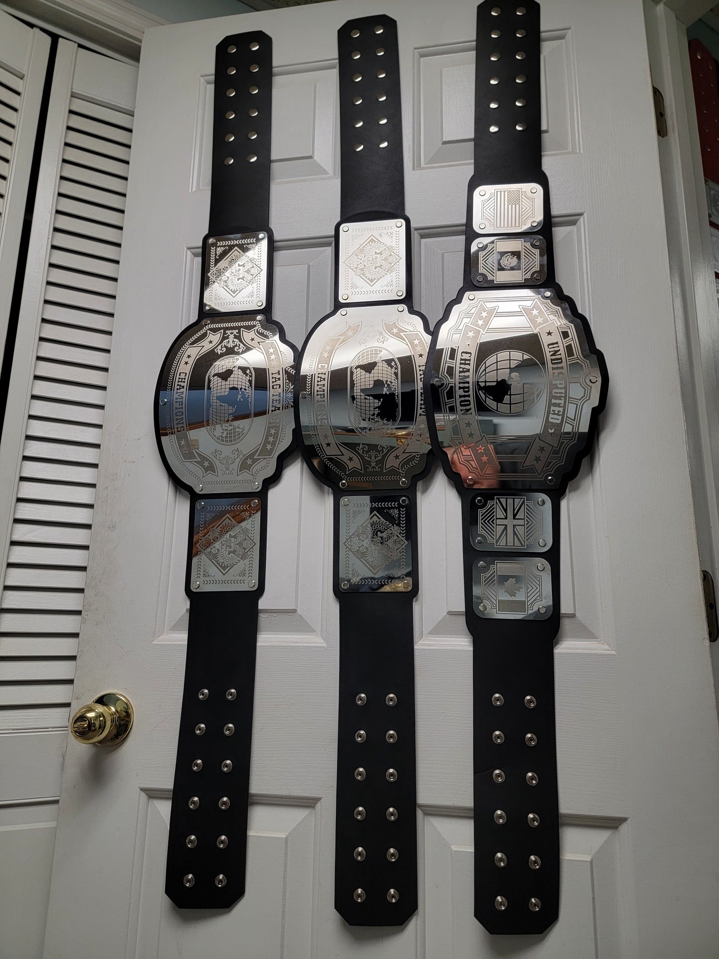 3 pack Championship Belts - Commander Legend Series - Chrome