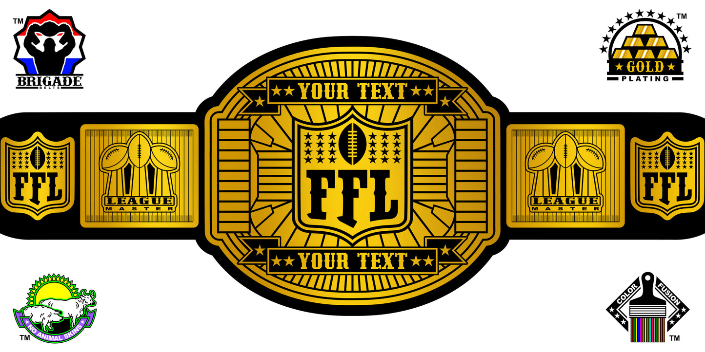 Custom Fantasty Football Belt - Specialty Series - Gold