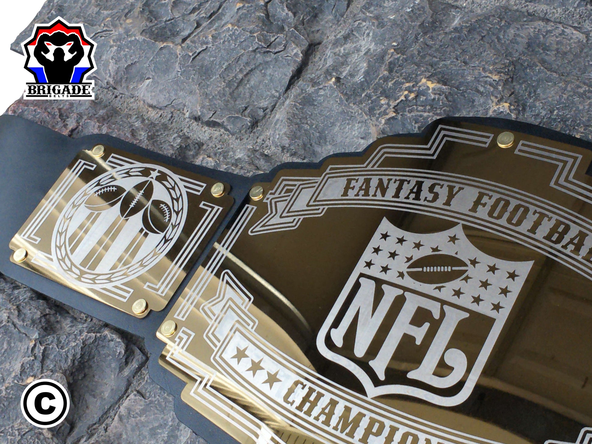 Gold Fantasy Football Belt