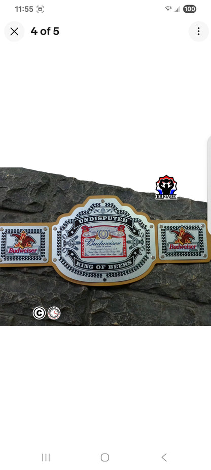 Budweiser Championship Title Belt - Commander Series - Silver