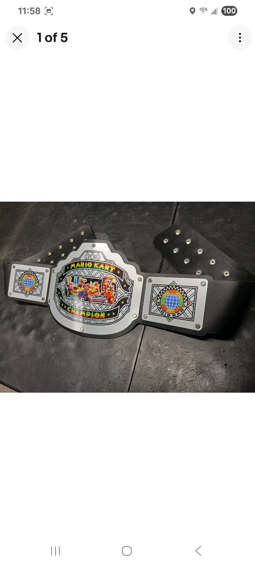 Mario Kart Championship Belt - Commander Series - Silver