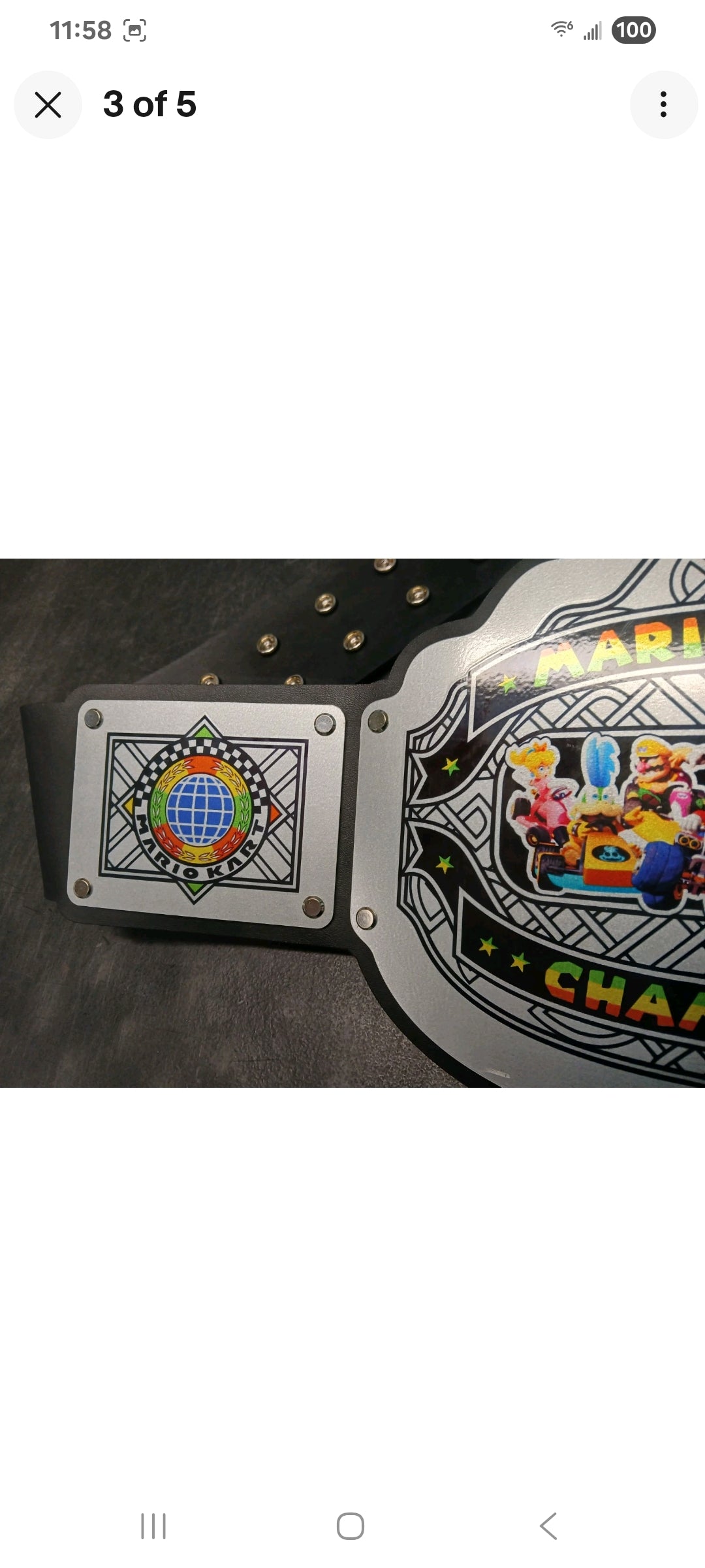 Mario Kart Championship Belt - Commander Series - Silver