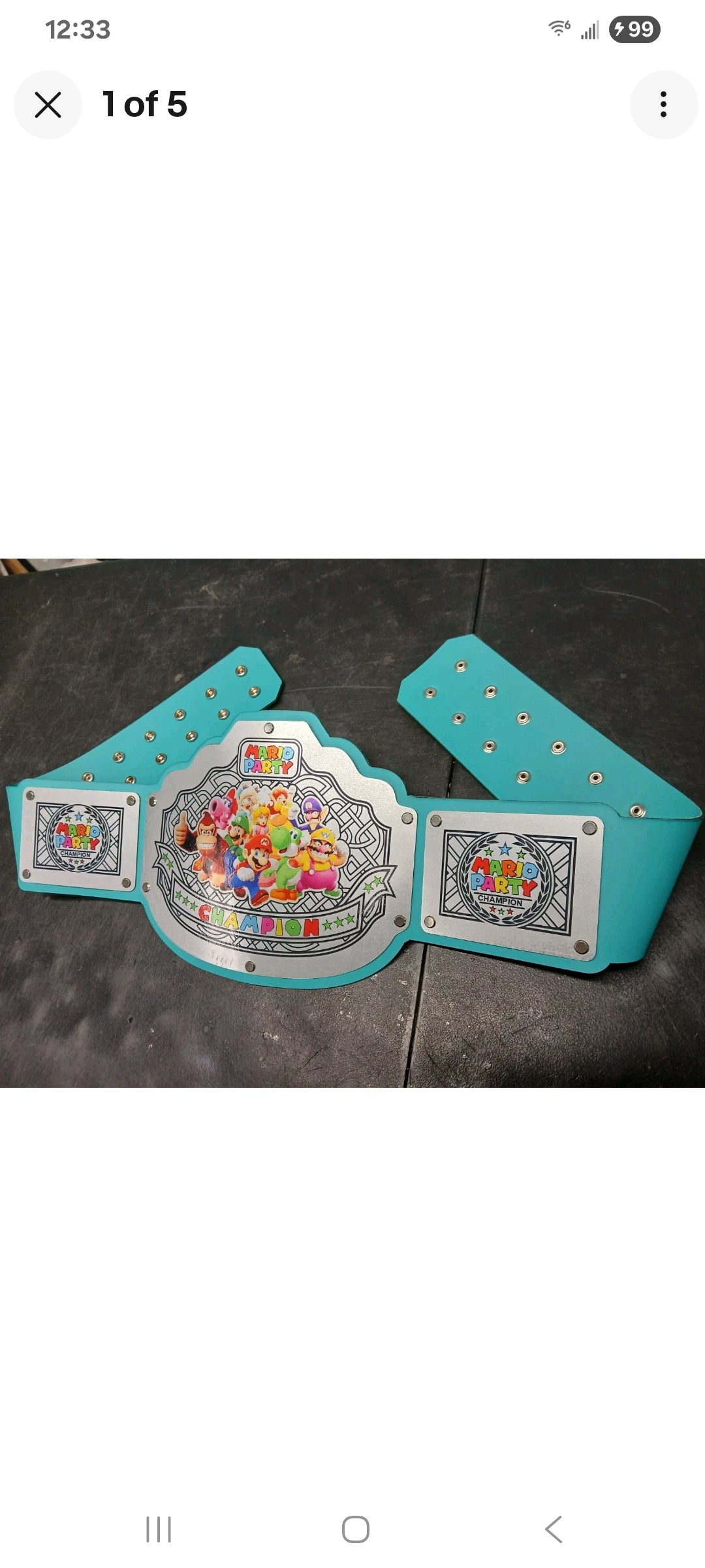 Mario Party Championship Belt - Commander Series - Silver