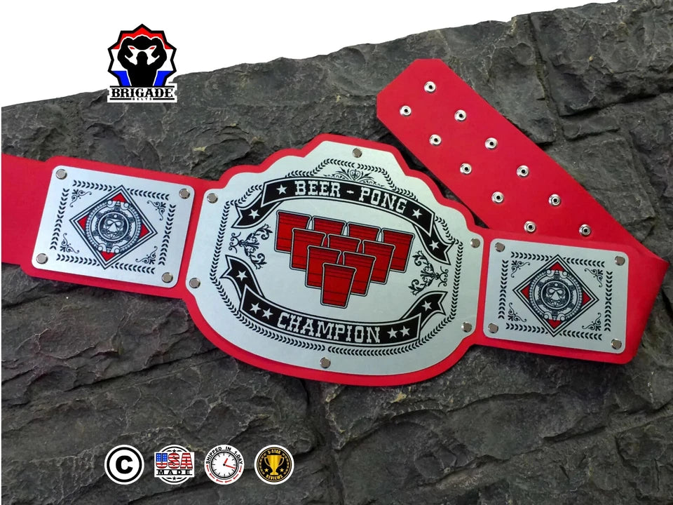 Beer Pong Champion Belt - Commander Series - Silver