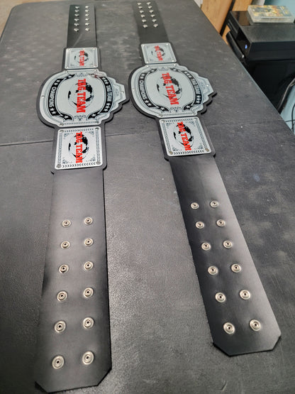 Tag Team Championship Belts - Commander Series - Silver