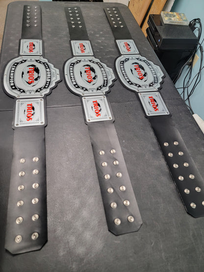 Trios Championship Belts - Commander Series - Silver
