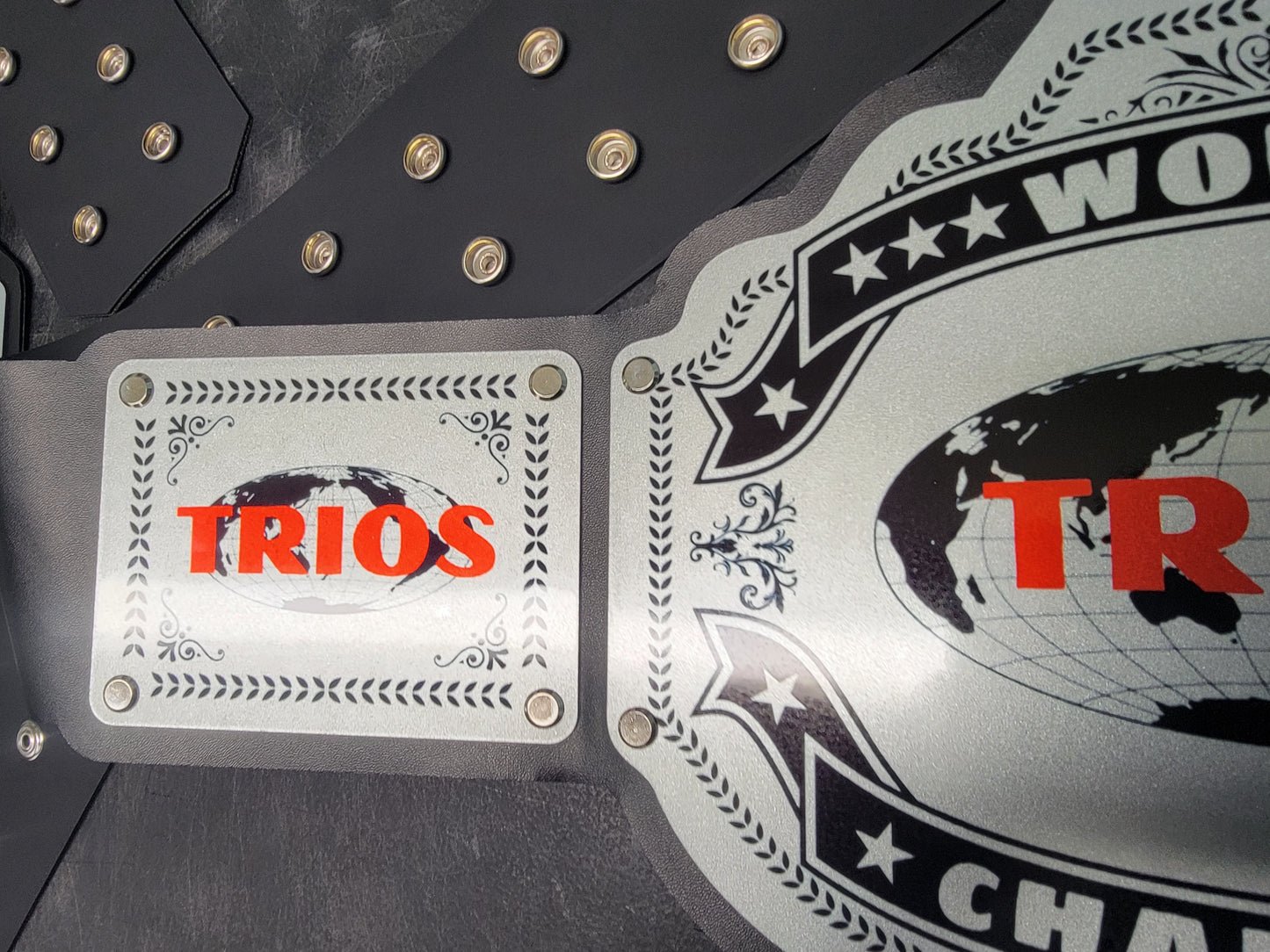 Trios Championship Belts - Commander Series - Silver