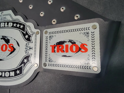 Trios Championship Belts - Commander Series - Silver